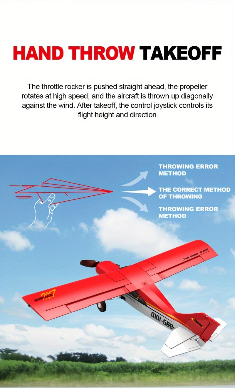 RC Fixed Wing Airplane 6-Channel Brushless Motor with 6-Axis Gyro 3D Stunts EPP Foam Aircraft - QIDI-560 M7 Aerobatic Remote Control Plane Dual Battery Outdoor Hobbyist Glider