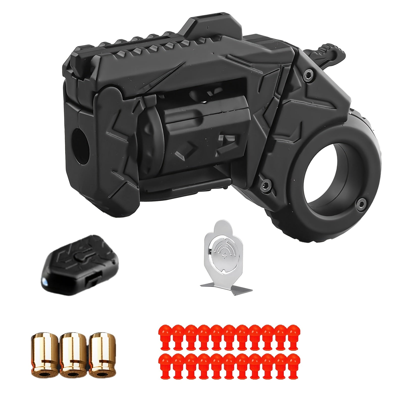 Metal EDC Fidget Toy Set 26 Pcs for Adults – Alloy Stress Relief Spinner Gun with Soft Tips & Steel Target, Multi-Mode Desk Toy for Focus, Office, Gaming & Travel Gift
