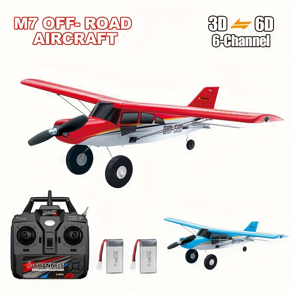 RC Fixed Wing Airplane 6-Channel Brushless Motor with 6-Axis Gyro 3D Stunts EPP Foam Aircraft - QIDI-560 M7 Aerobatic Remote Control Plane Dual Battery Outdoor Hobbyist Glider