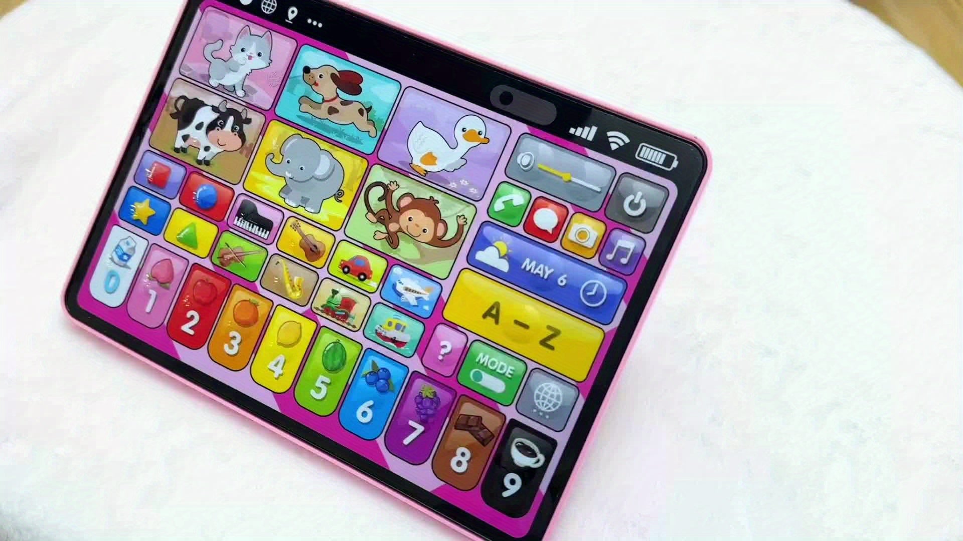 Trilingual Learning Tablet for Toddlers 1-3 Years – Educational Toy with Music & Sound, 39 Buttons Alphabet Numbers Animals, Speech Therapy Toy for Boys Girls, Baby Birthday Gift