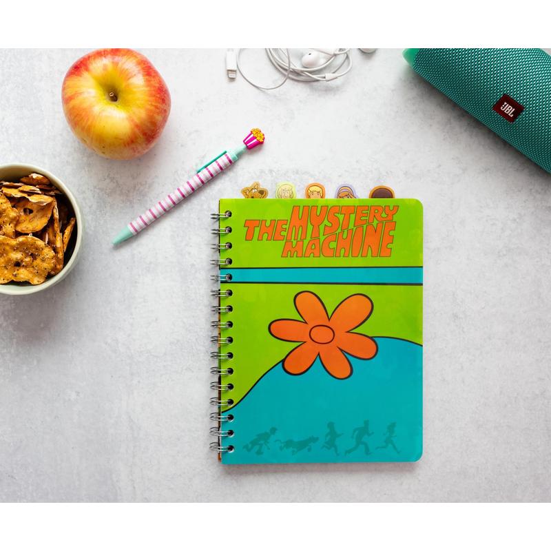 Scooby-Doo Spiral Notebook with 5 Character Tabs & 75 Lined Sheets – Officially Licensed Mystery Machine Journal for Kids, Fans & Collectors