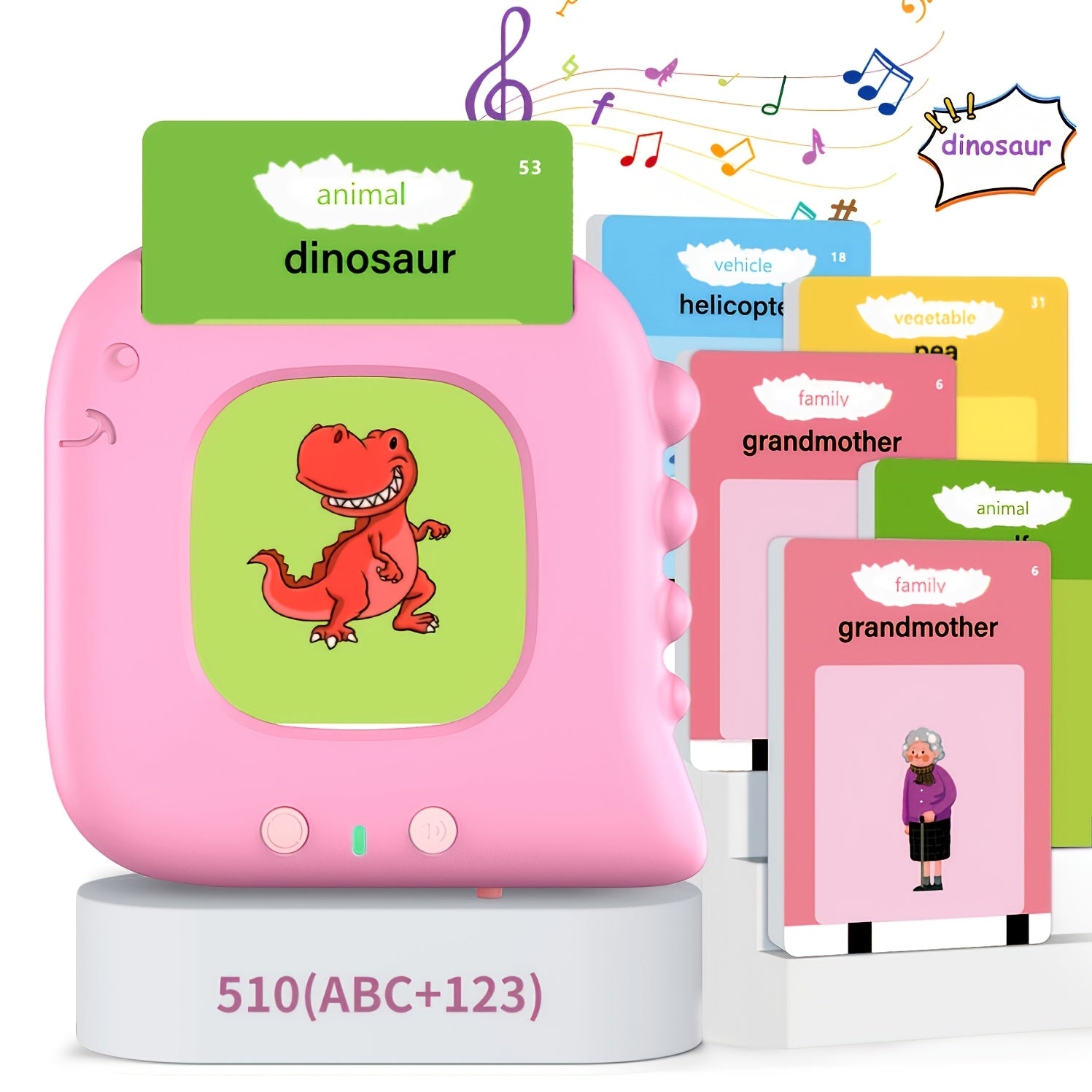 Talking Flash Cards for Kids 224-510 Words Preschool Language Learning Speech Therapy Autism Sensory Educational Toy Gift Boys Girls Ages 3-6