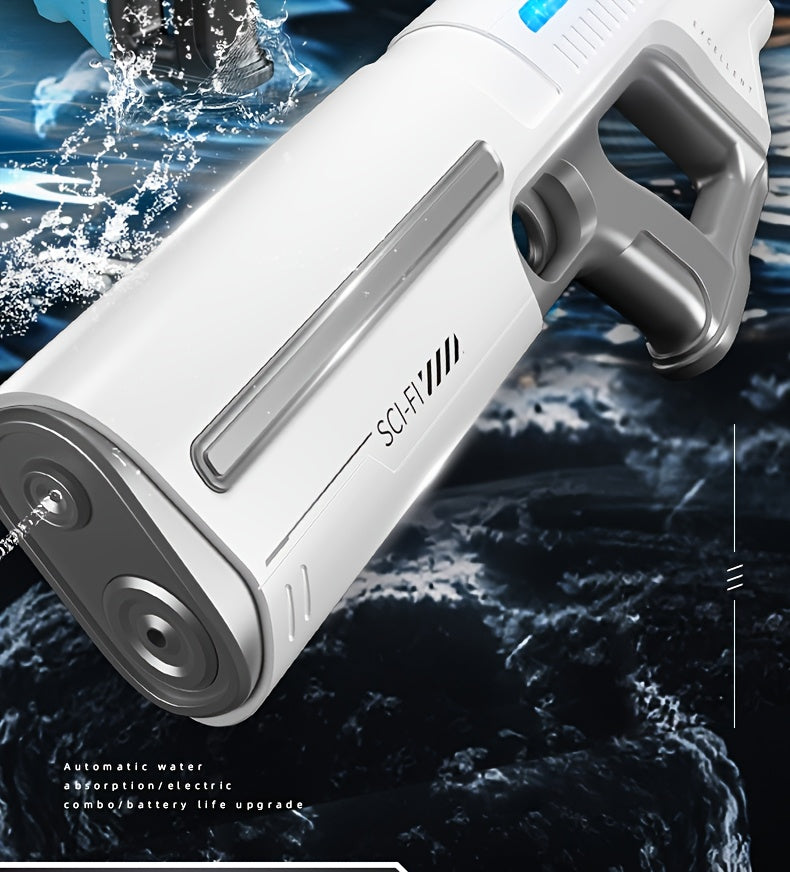 Electric Water Gun Auto-Fill USB Rechargeable with LED Light 40ft Range – Rapid-Fire Squirt Blaster for Kids Adults Pool Beach Backyard Summer