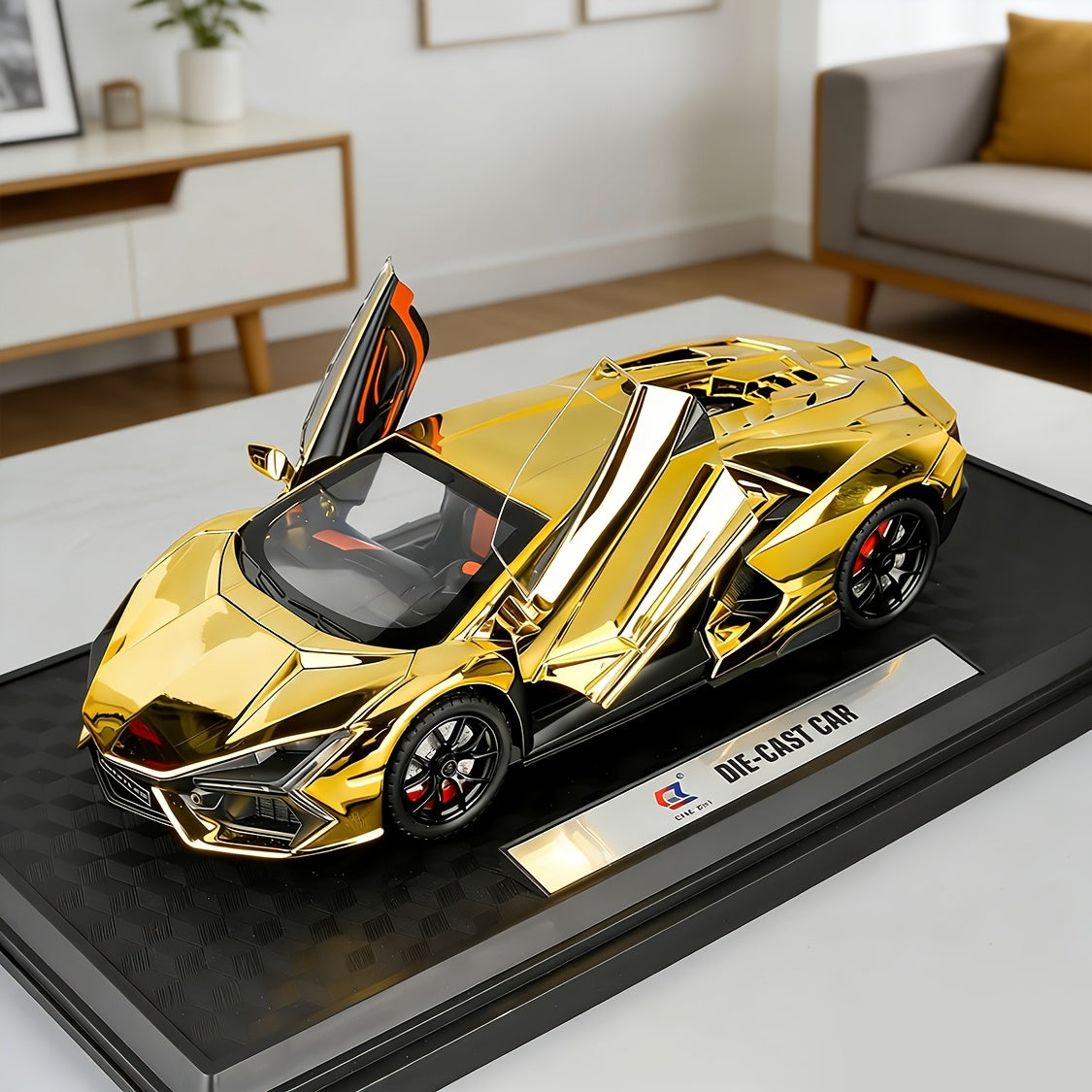 1:24 Scale Lamborghini Die-Cast Model Car Zinc Alloy Collectible Supercar Exhibition Grade Desktop Ornament Gift for Car Lovers Men Teens Ages 14+ Christmas