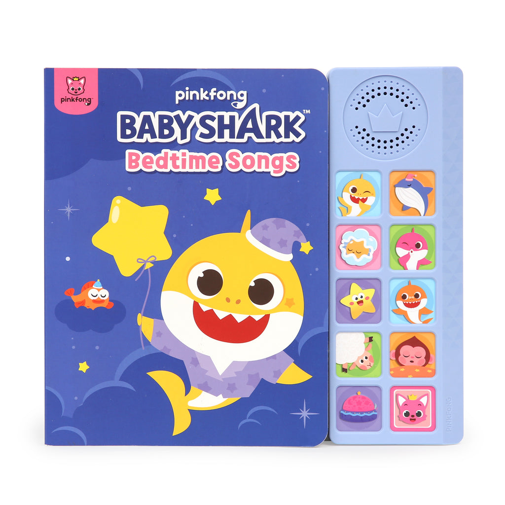 Baby Shark Bedtime Songs Sound Book – Official Pinkfong Interactive Toy Book with 10 Buttons & 8 Sing-Along Lullabies, Early Learning Gift for Babies & Toddlers Ages 0+