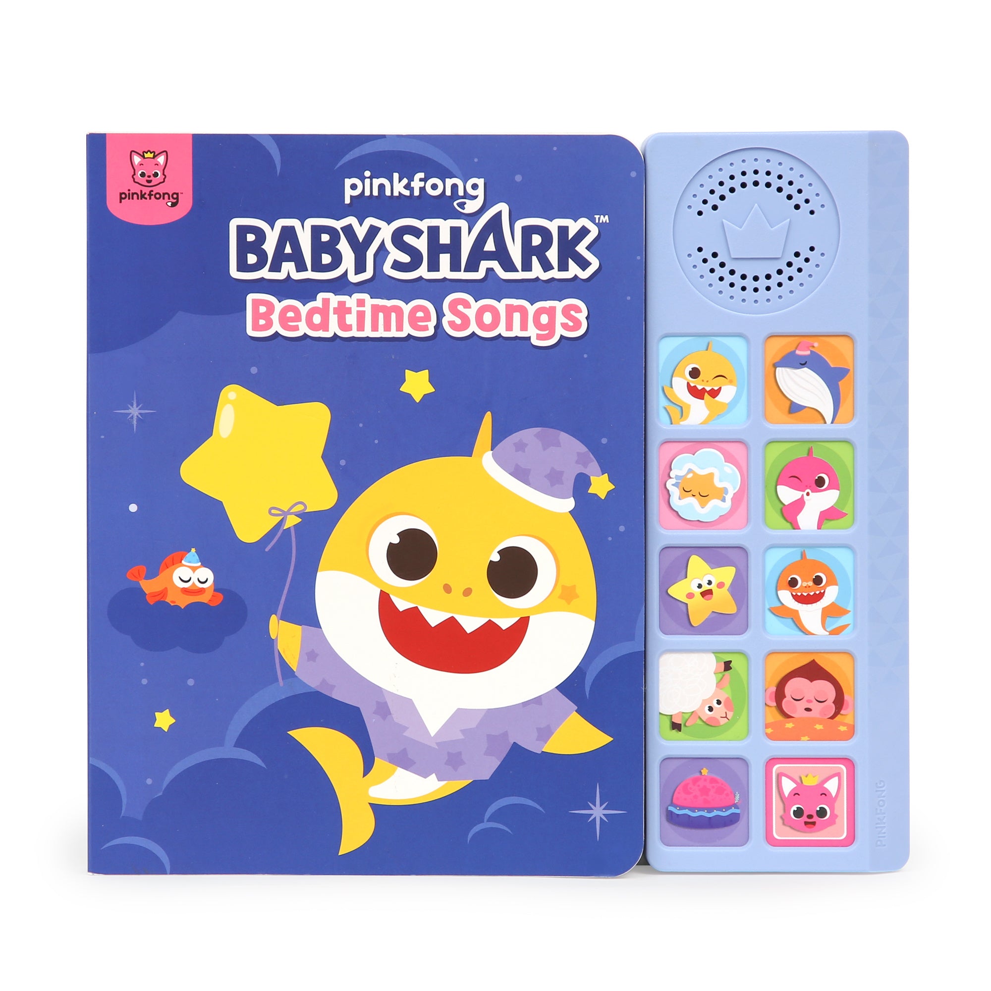 Baby Shark Bedtime Songs Sound Book – Official Pinkfong Interactive Toy Book with 10 Buttons & 8 Sing-Along Lullabies, Early Learning Gift for Babies & Toddlers Ages 0+