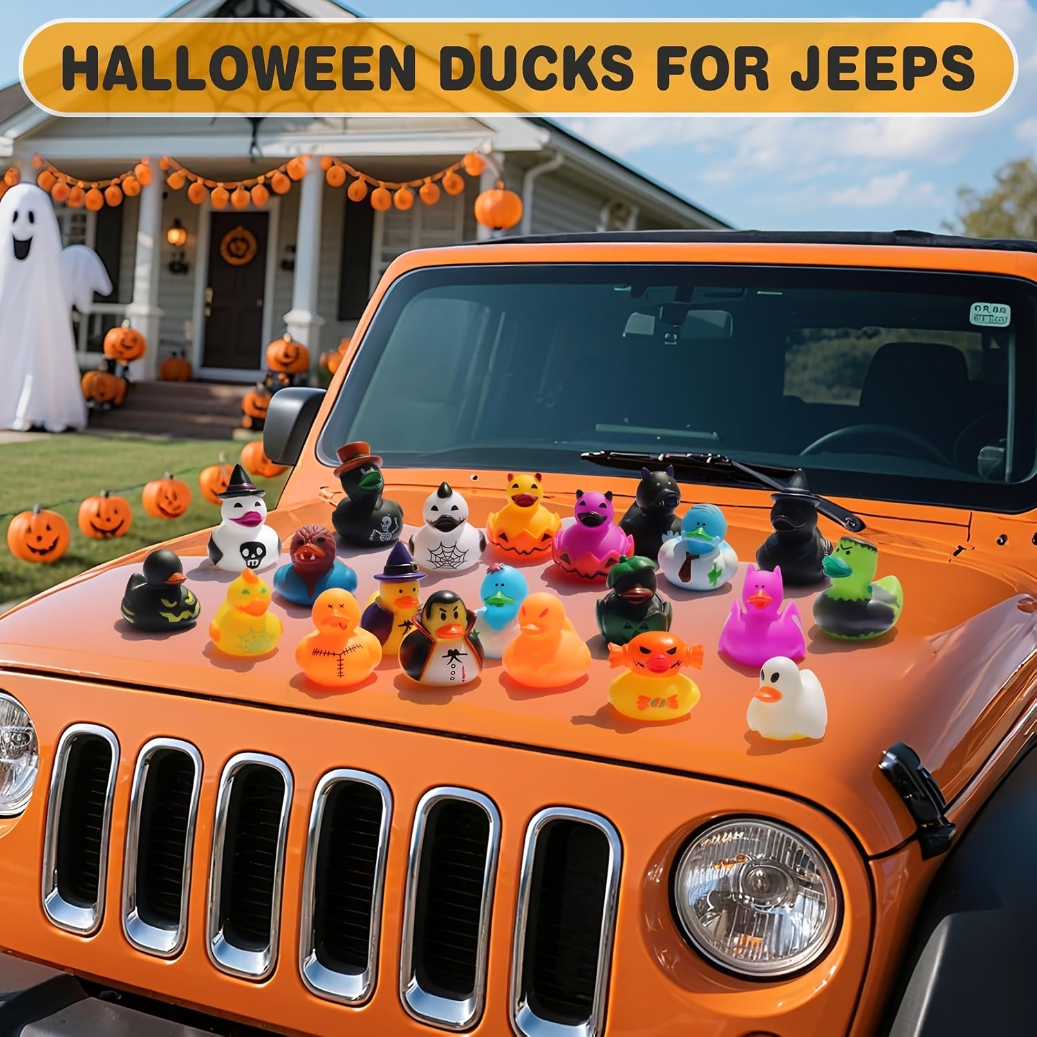 Mini Ducks Party Gift Box Bulk Assortment – 36 or 98 Pcs Halloween & Themed Mini Duckies, Baby Bath Toys, Kids Pool Toys, Birthday Party Favors & Centerpieces