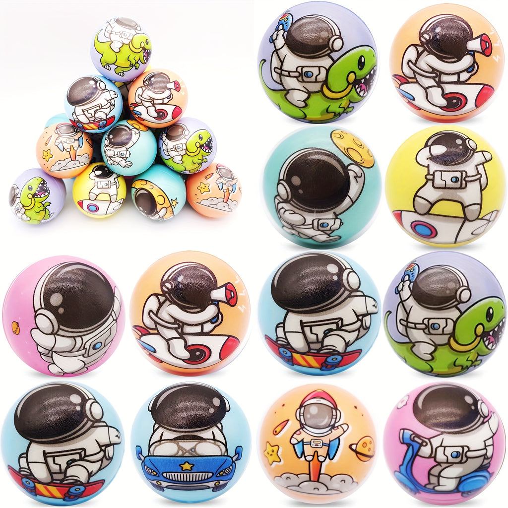 Squishy Astronaut Stress Balls 24 Pack – 2.5" Colorful Sensory Squeeze Toys for Kids, Party Favors & Goodie Bag Stuffers