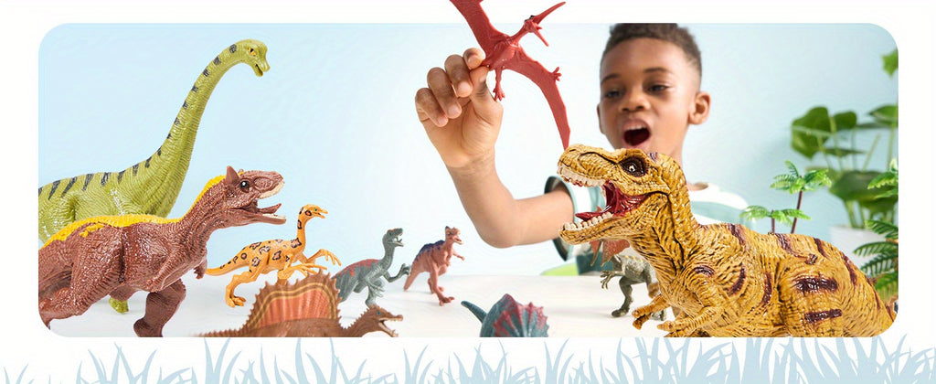 Dinosaur Toys for Kids 19pcs Playset – Realistic Figures with Activity Play Mat & Storage Cage for Boys Girls Ages 3+ Birthday Christmas Gift