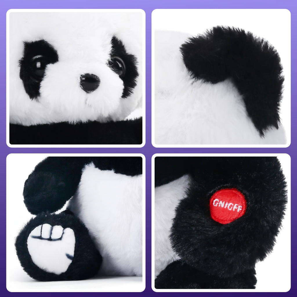 Light Up Panda Stuffed Animal 8 & 12 Inch – Cute Glowing Panda Bear Plush with LED Light, Hugging Toy Birthday Gift for Kids Boys Girls Christmas