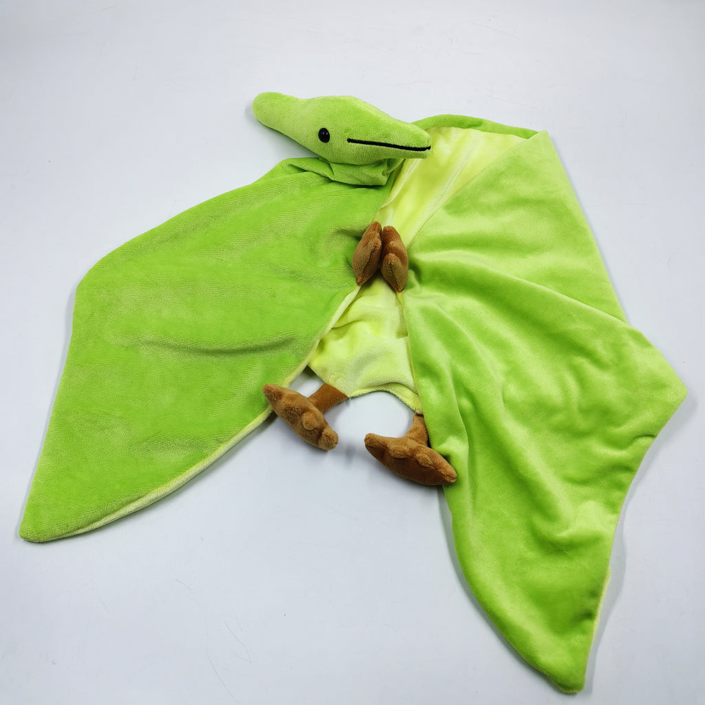 Pterosaur Plush Cape 38 Inch Wearable Dinosaur Stuffed Toy Hooded Costume Blanket Poncho for Kids Birthday Halloween Party Room Decor Gift for Boys Girls