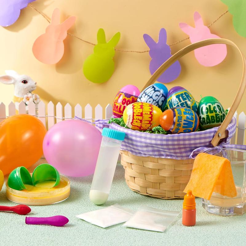 Prefilled Easter Eggs with Science Experiments, JOYIN 6-Pack STEM Activity Kits for Kids, Easter Basket Stuffers, Egg Hunts & Classroom Party Favors