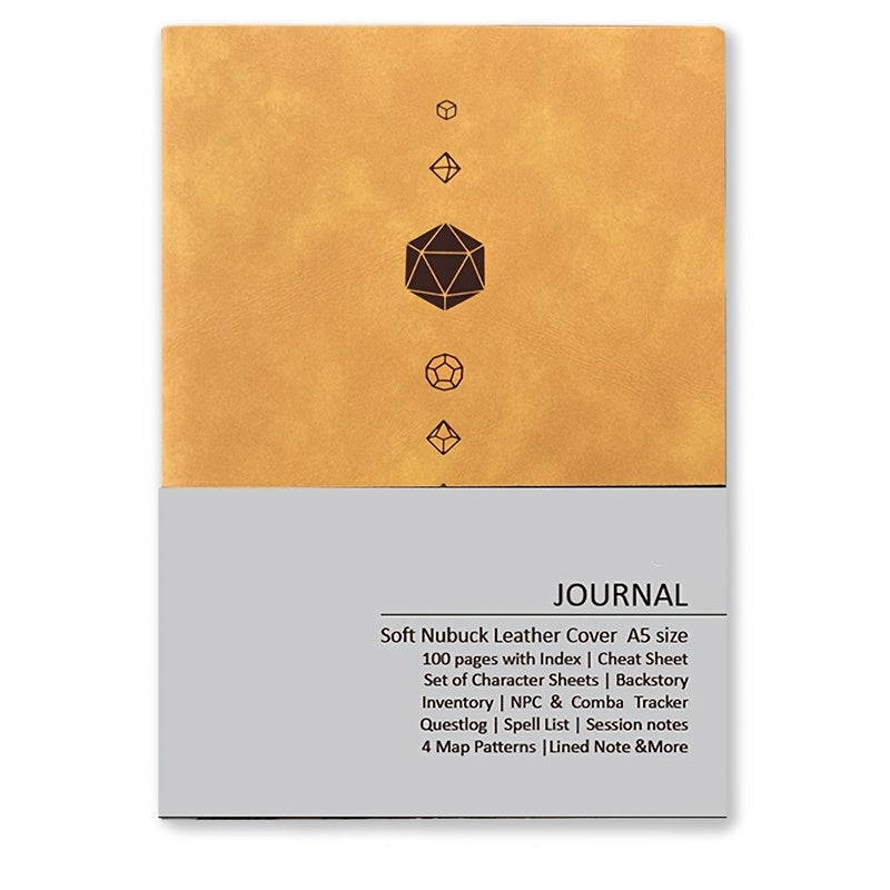 DnD RPG Journal for D&D 5e 5R Players, 100-Page All-in-One Character Sheet Notebook with Quest Log, Spell Tracker, NPC Manager & Game Guide, Gift for Dungeon Masters