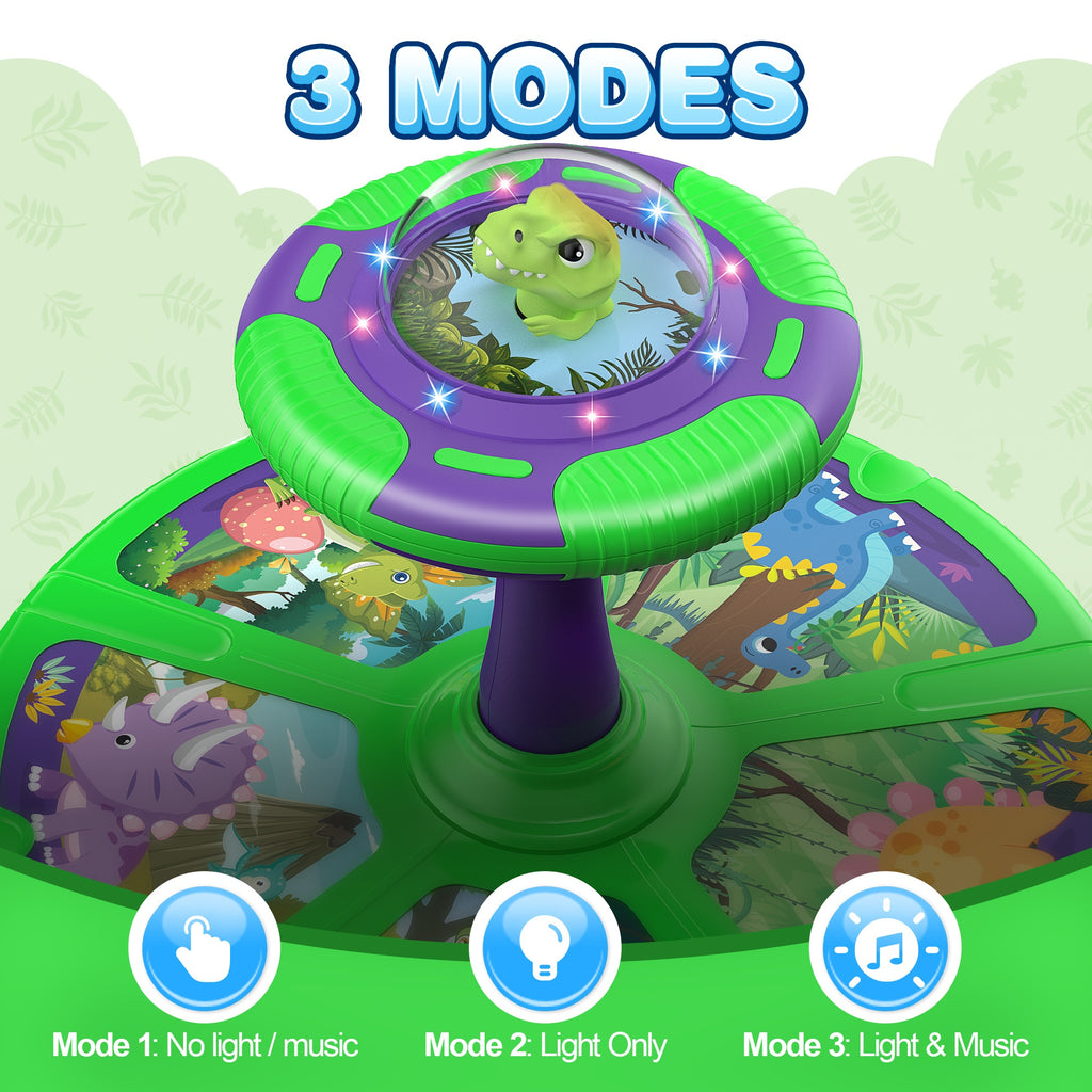 Sit and Spin Toy 360 Degree Spinning Seat for Toddlers Kids - Classic Indoor Active Play Sensory Toy Birthday Gift for Boys Girls Ages 1-4 Green