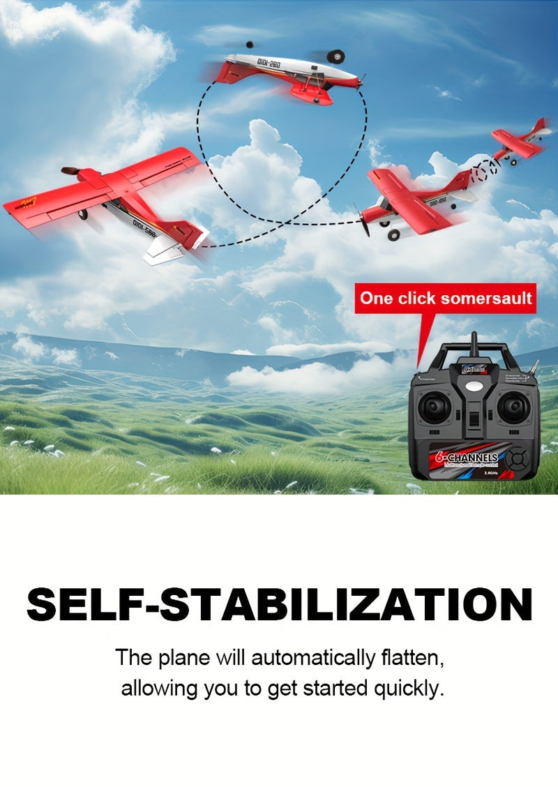 M7 RC Airplane 6-Channel Brushless Fixed Wing with 6-Axis Gyro 3D Stunts 120M Range EPP Foam Aircraft – Remote Control Plane Toy for Beginners & Advanced Pilots Kids Teens Gift