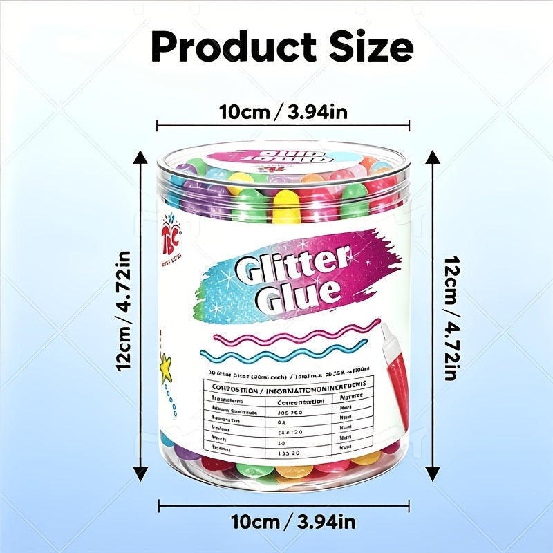 30-Piece Washable Glitter Glue Pen Set 15 Colors Non-Toxic Extra Fine Glitter Gel Pens for Arts Crafts Scrapbooking Slime DIY Holiday Cards Classroom