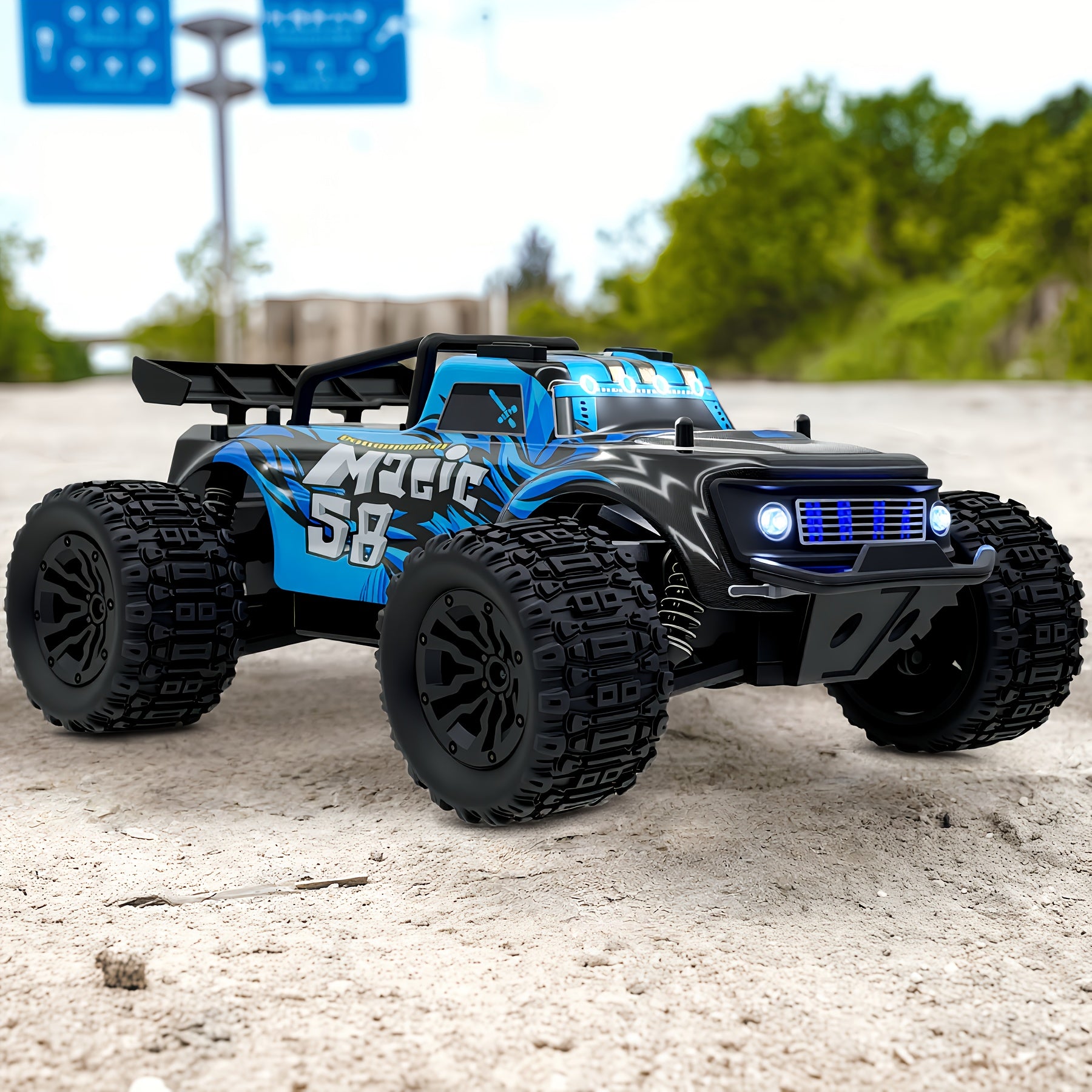 1:18 Scale RC Car 25MPH Dual Motor Off-Road Remote Control Car with Dual Color Sturdy Shell – High-Speed Racing Track Car for Boys Kids Halloween Christmas Gift