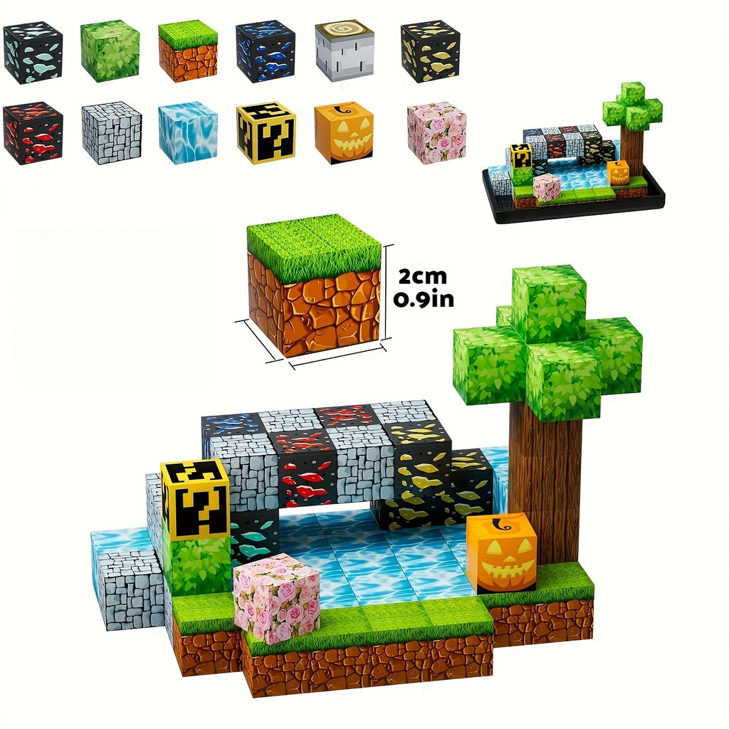 Juangu Kids Magnetic Tiles STEM Building Blocks 56 & 85 Piece Sets – Magnetic Blocks for Ages 3-10, Center of the Earth & Random Pattern Options, Birthday Halloween Christmas Gift for Boys & Girls