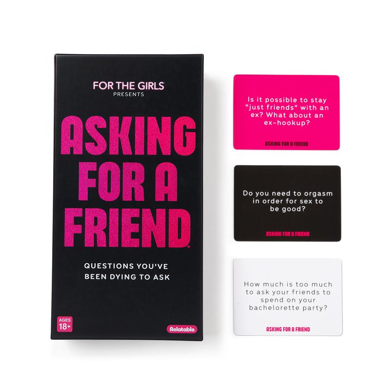 Girls Night Card Game for Adults, Asking For A Friend by Relatable with 300 Conversation Cards and 1 Die for Bachelorette Parties and Galentine's Gatherings
