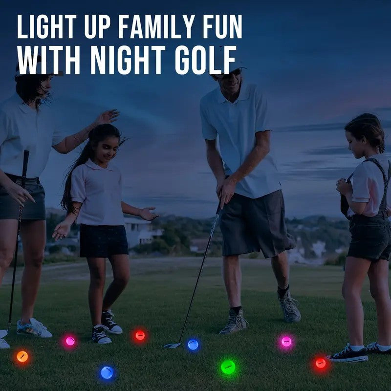 Glow in the Dark Golf Balls LED, Ultra-Bright 3-LED Core Night Golf Balls with 8-Minute Reset Timer & Mesh Bag, 342-Dimple Pattern for Men Women Teens Beginners, Birthday Christmas Father's Day Golf Gift