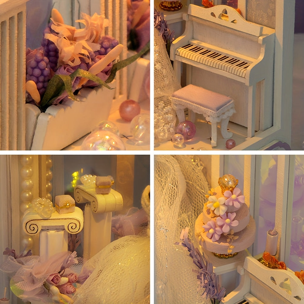 Wedding Dress Shop Miniature Dollhouse DIY Kit – Build Your Own Bridal Boutique with Furniture & Home Decor, Creative Craft Building Set for Teens Adults Ages 14+ Birthday Valentine Gift
