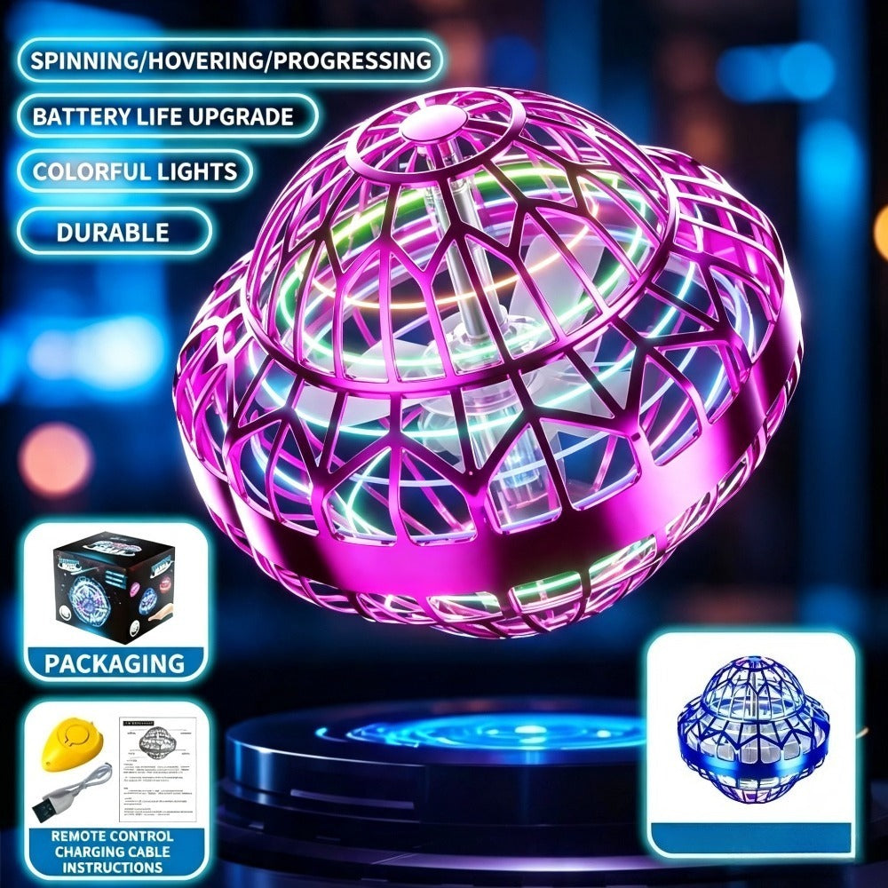 Flying Ball Toy Hand Controlled Induction - LED Luminous UFO Magic Flying Orb, USB Rechargeable, Endless Tricks, Kids Party Gift for Boys & Girls