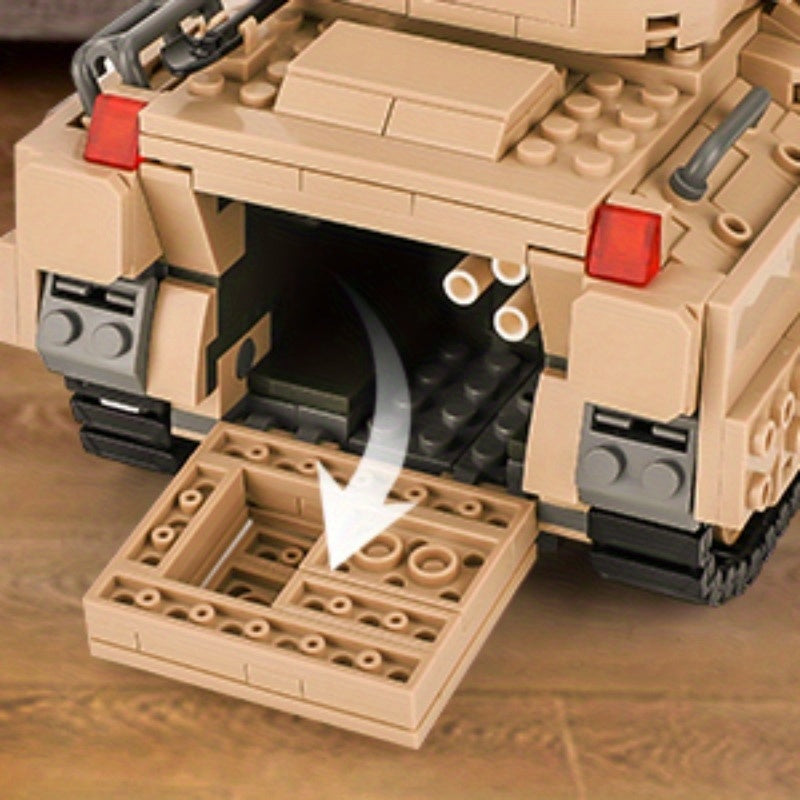Military Tank Building Blocks Set 1350 Pieces, M2 Bradley Infantry Fighting Vehicle Army Tank Model Kit, STEM Construction Toy for Boys Teens Adults Ages 8+, Birthday Christmas Gift Military Fans