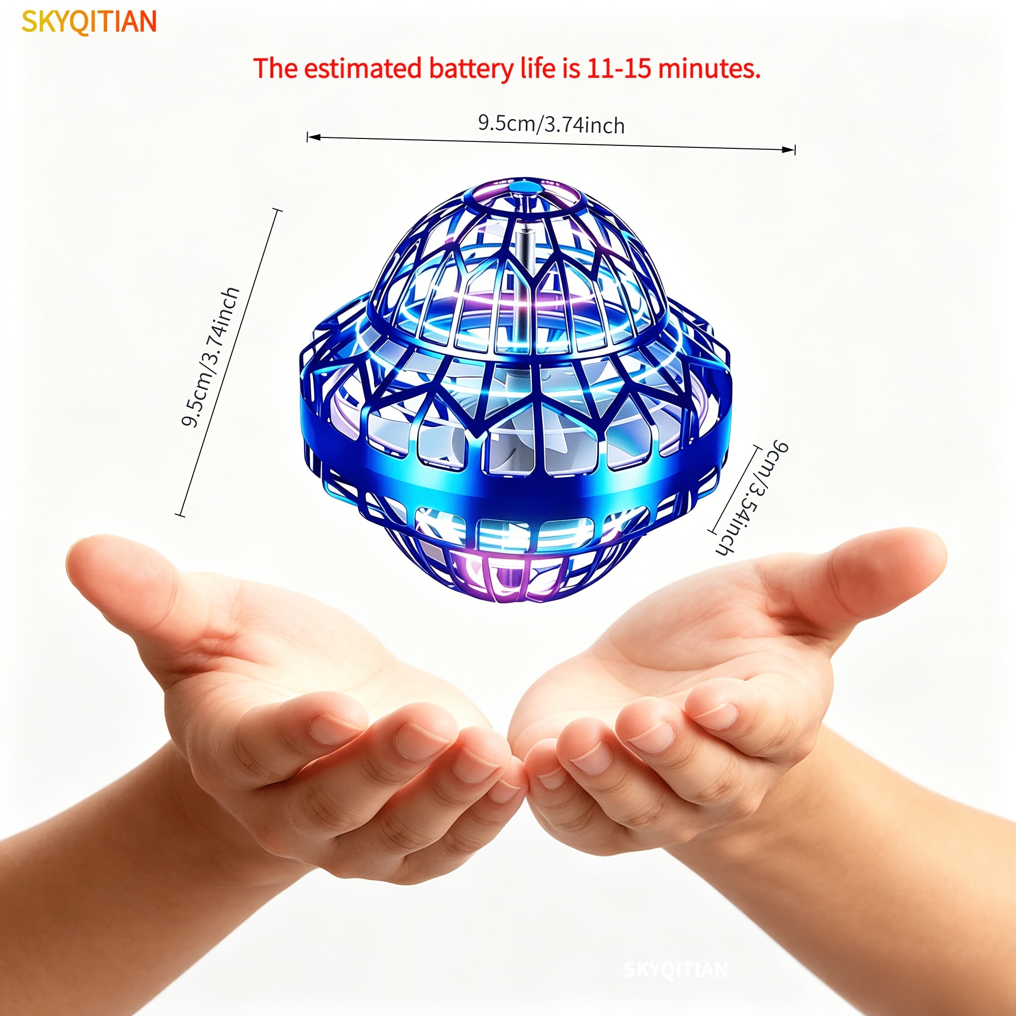 Hand Control UFO Flying Ball Toy Infrared Hover Boomerang LED Light Indoor Outdoor Kids Gift Christmas Halloween Birthday Party