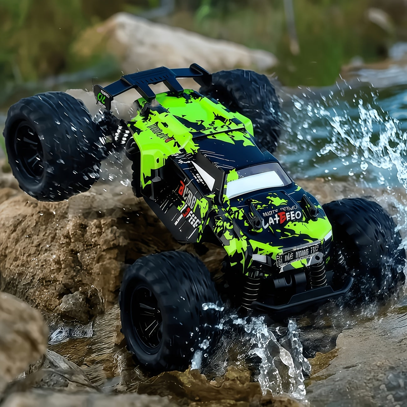LED RC Off-Road Car for Kids - American Style Remote Control Car with Lights, Outdoor Off-Road Racing Toy for Boys, Birthday & Christmas Gift