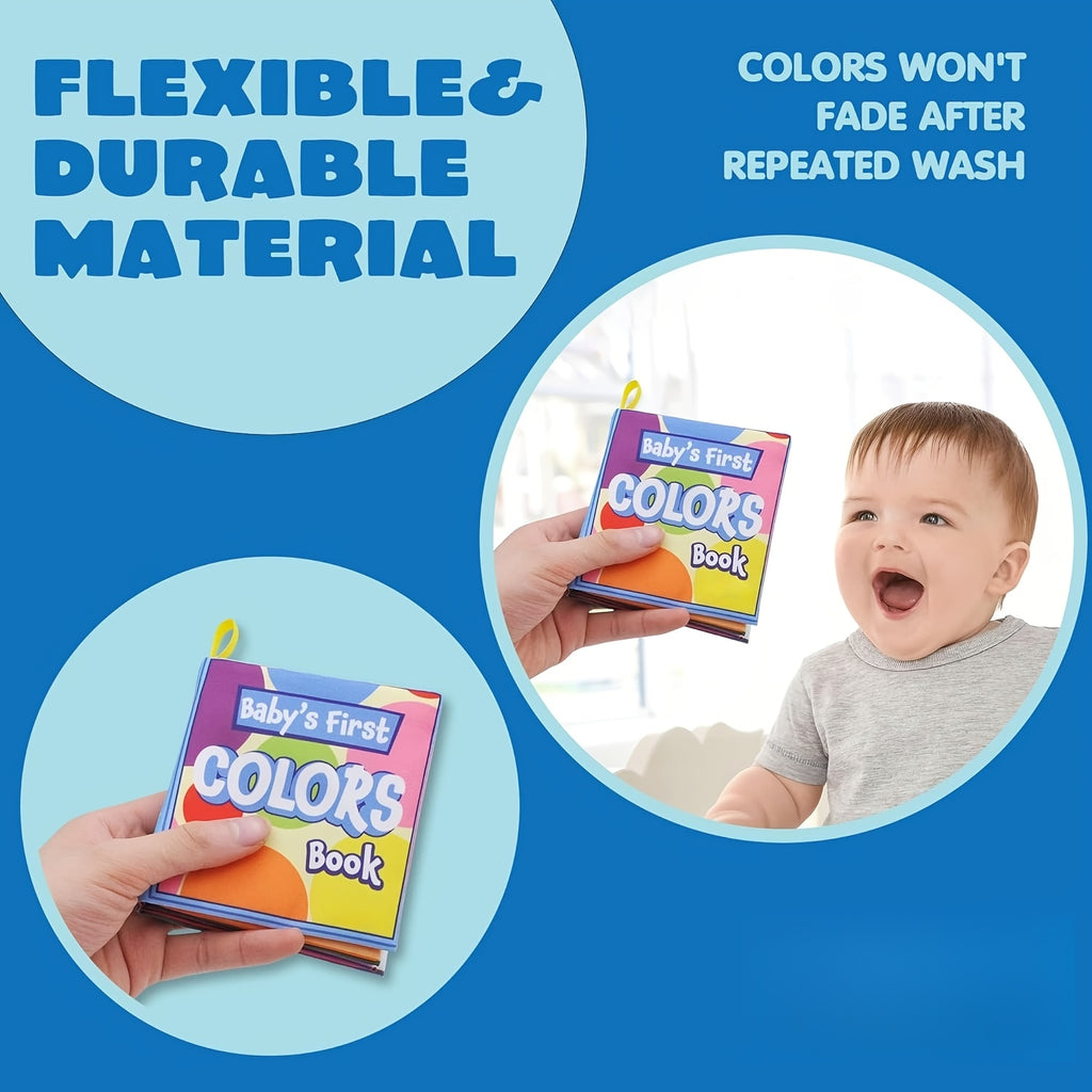 Baby Soft Cloth Books Set 12 Pack - Crinkle Fabric Bath Books for Infant Newborn Toddler, Non-Toxic Washable First Books with 12 Themes, Early Learning Sensory Toy, Baby Shower Birthday Christmas Gift