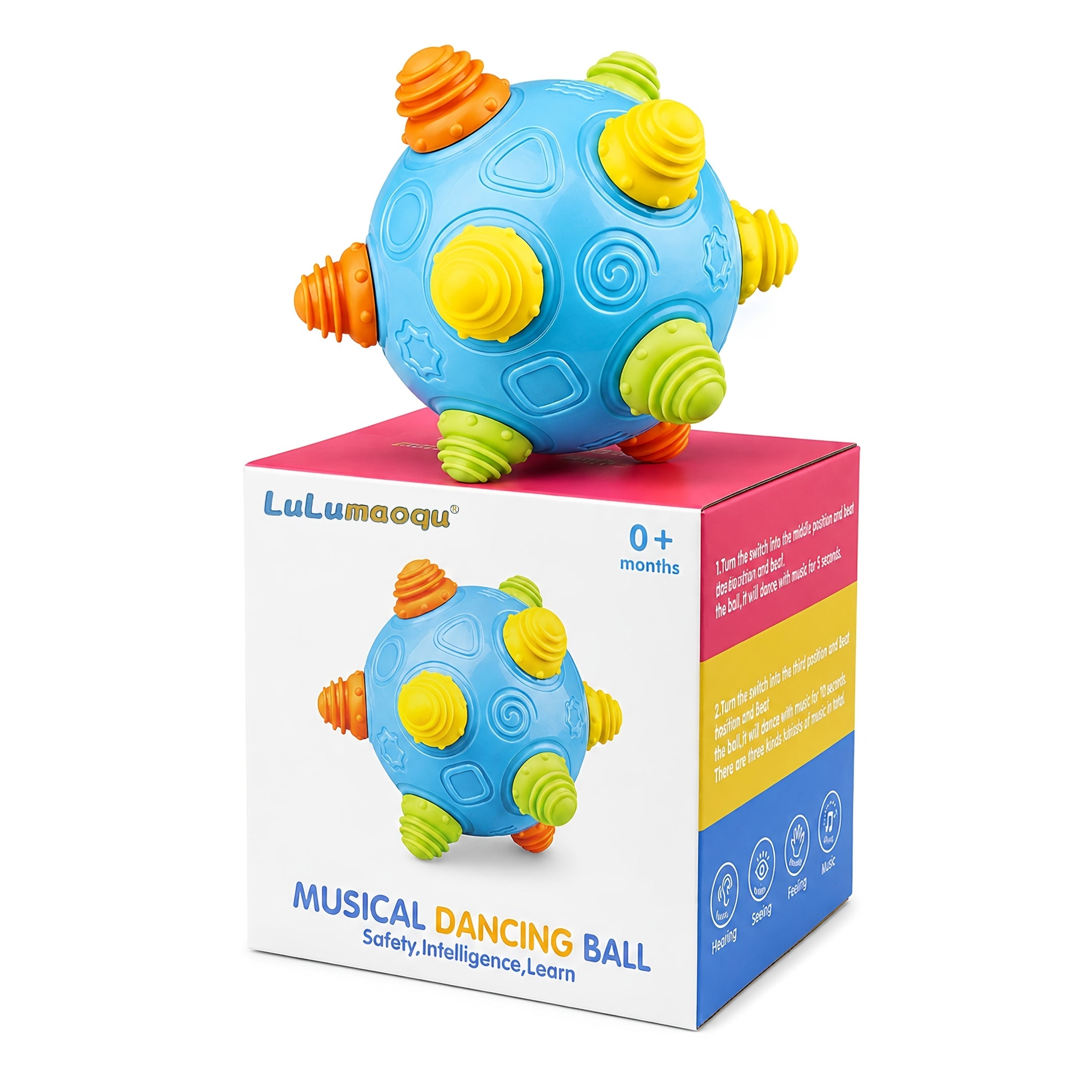 Musical Bouncing Sensory Ball Toy for Babies – BPA Free Interactive Electric Dancing Ball with Fun Sounds & Melodies, Encourages Crawling & Jumping, Developmental Toy for Boys Girls