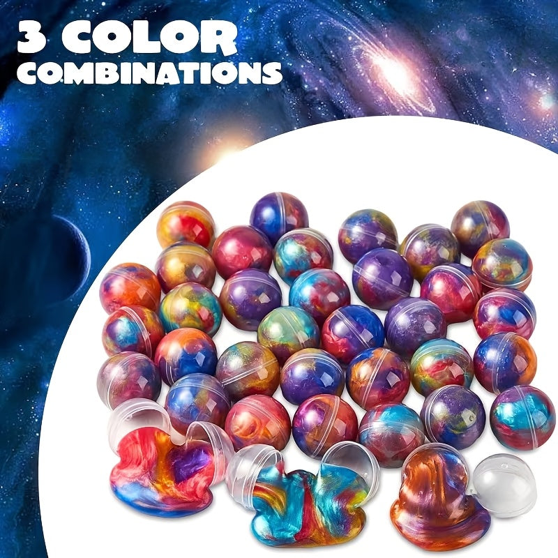 Galaxy Slime Balls 36 Pack Party Favors – Mess-Free Bendable Slime for Kids, Classroom Rewards, Birthday Halloween Christmas Party Supplies, Goodie Bag Stuffers