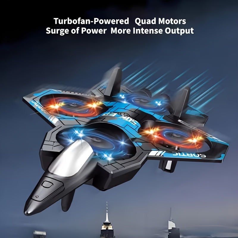 RC Drone with 360 Degree Stunt Flip Altitude Hold One-Button Takeoff Landing Dual Rechargeable Batteries LED Colorful Lights Remote Control Quadcopter for Kids Beginners Gift