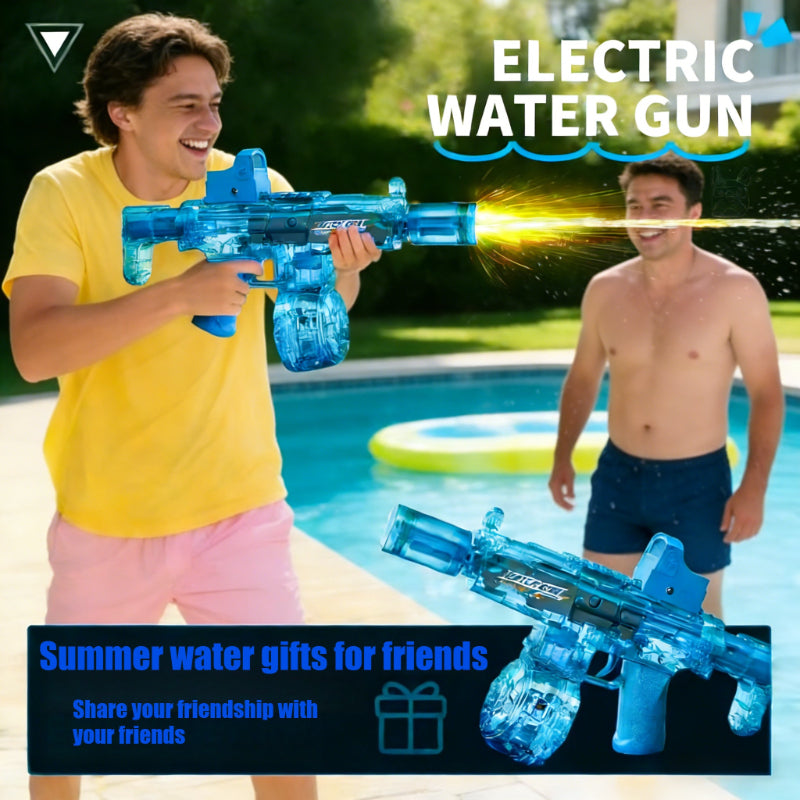 Large Capacity Electric Water Gun Automatic Spray, High-Power Squirt Gun for Pool Beach Lawn, Summer Outdoor Water Battle Toy Gift for Kids Adults Birthday Party
