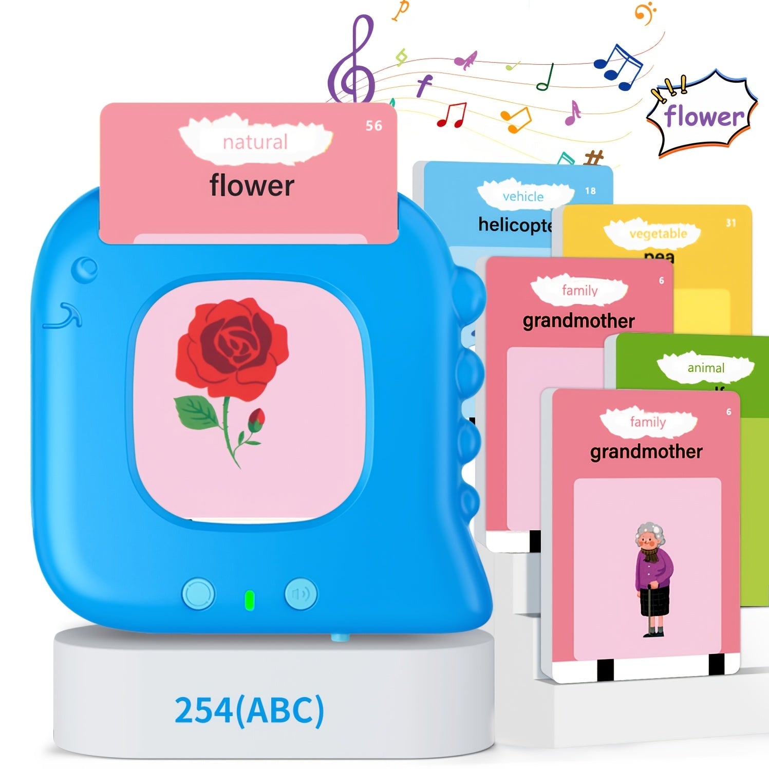 Talking Flash Cards for Kids 224-510 Words Preschool Language Learning Speech Therapy Autism Sensory Educational Toy Gift Boys Girls Ages 3-6