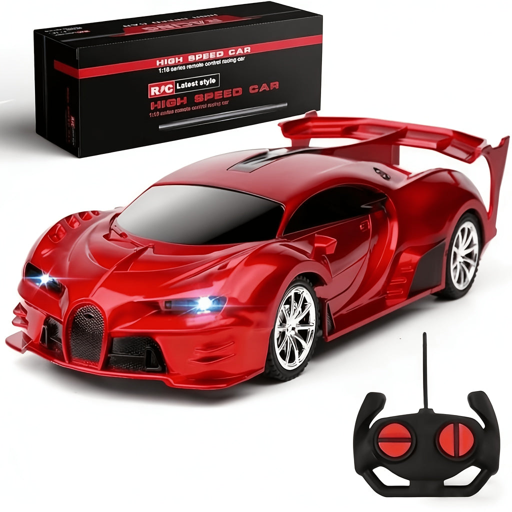 1:18 Scale High-Speed RC Car with Headlights for Boys & Girls – Remote Control Racing Vehicle Hobby Toy for Kids Birthday Christmas Gift