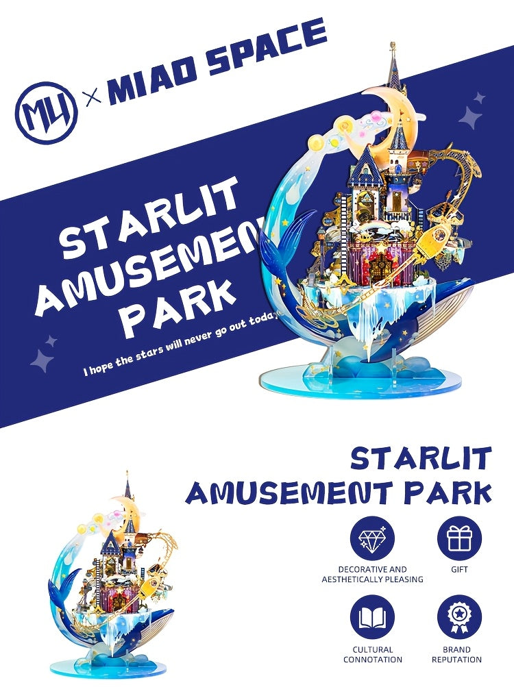 3D Metal Puzzle Star Playground Model Kit – Handcrafted Garden Building Set, Unique Birthday Gift for Teens Adults Girlfriends, Ages 14+