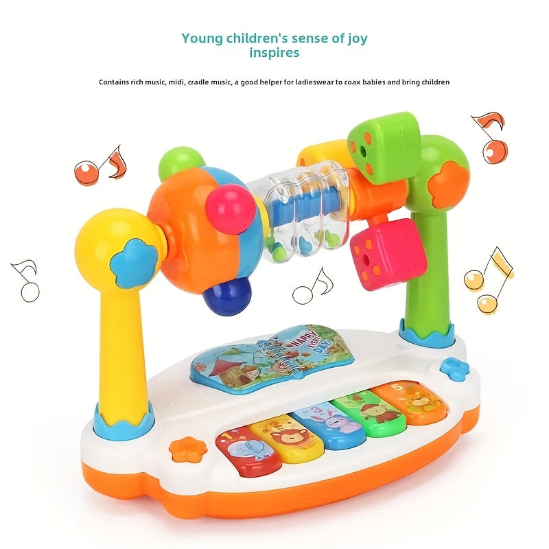 Kids Piano Keyboard Toy with Light Up Keys & Pre-Loaded Songs – Early Music Education for Toddlers Boys Girls Birthday Christmas Gift No Battery Needed