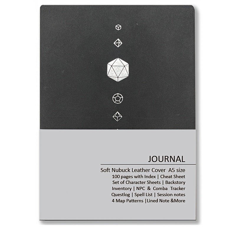 DnD RPG Journal for D&D 5e 5R Players, 100-Page All-in-One Character Sheet Notebook with Quest Log, Spell Tracker, NPC Manager & Game Guide, Gift for Dungeon Masters