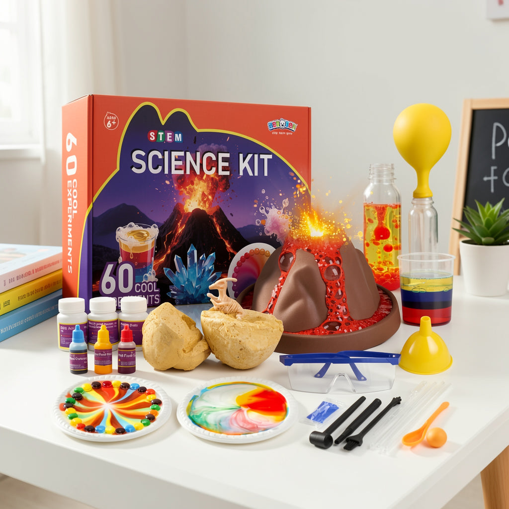 Science Kit for Kids 60/80/105 Lab Experiments – STEM Chemistry Set Growing Crystals & Reactions Educational Toy Gift for Boys & Girls Ages 6-12