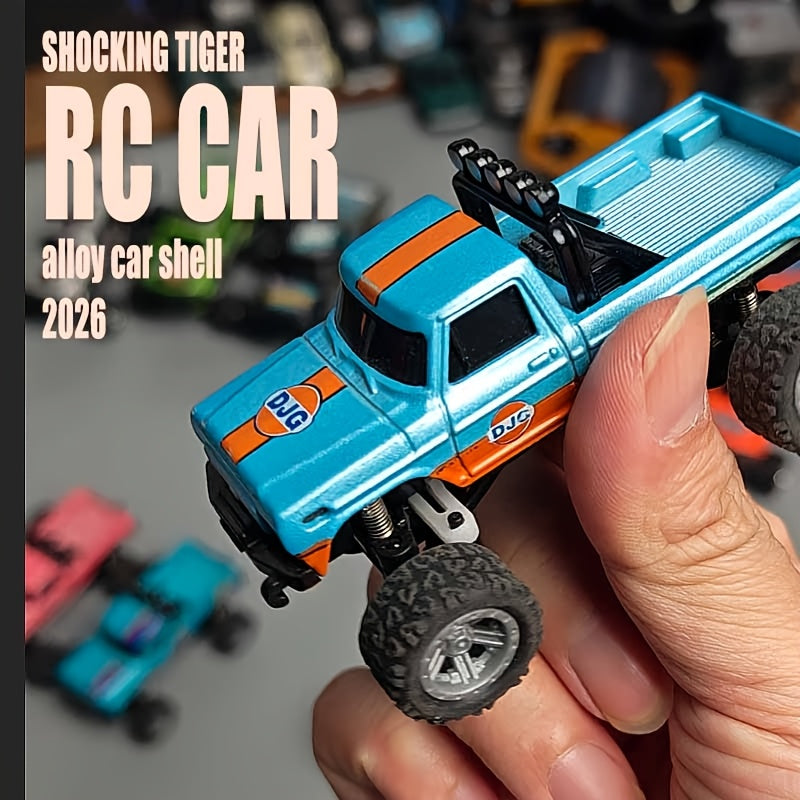 Alloy RC Off-Road Car with Shock-Absorbing Chassis & Rubber Tires – Remote Control Rugged 4WD Truck for Boys Kids Indoor Outdoor Christmas Gift