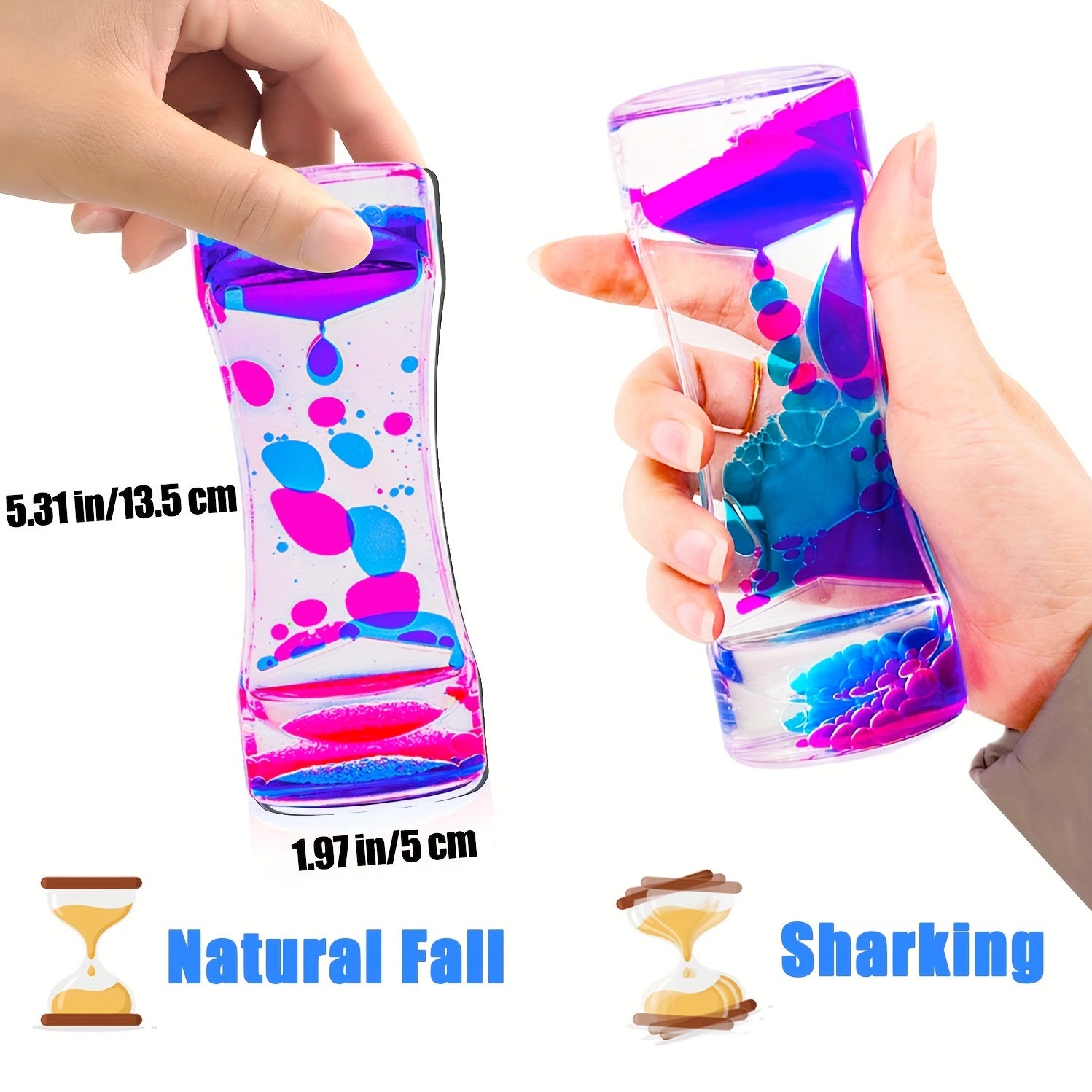 Liquid Motion Bubbler Sensory Toys 12-Pack – Calming Liquid Timer Fidget Toy for Kids & Adults – Stress Relief Visual Toy – Party Favors, Classroom Prizes, Goodie Bag & Stocking Stuffers