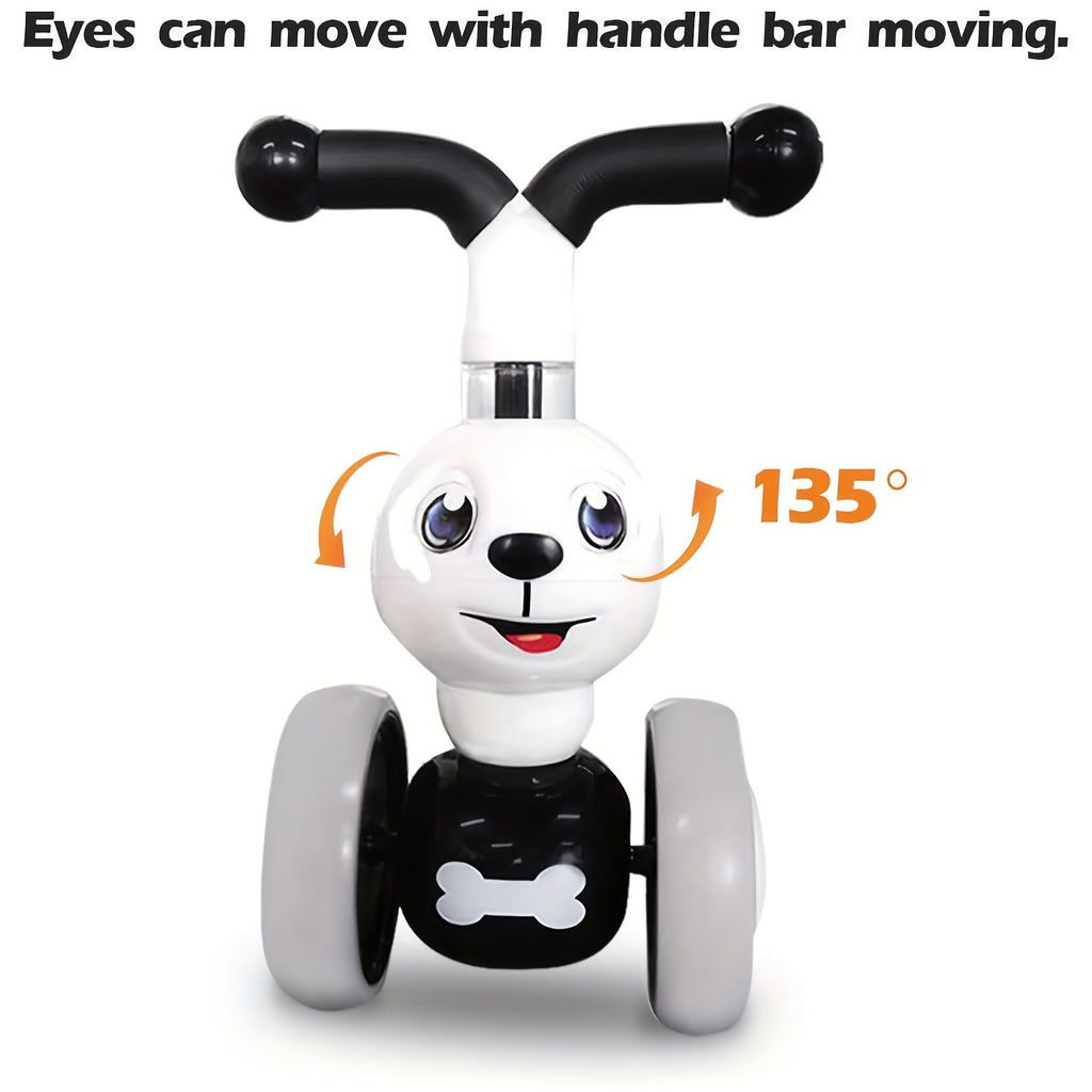 Toddler Balance Bike 10-36 Months – 4 Wheel No Pedal Baby Ride On Toy, Dalmatian Dog Style, Adjustable Seat & EVA Wheels – Best First Birthday Gift for Baby Boys & Girls