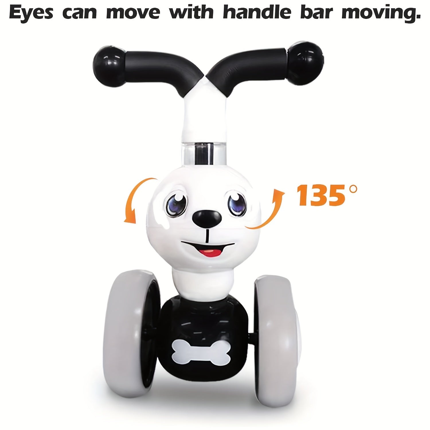 Toddler Balance Bike 10-36 Months – 4 Wheel No Pedal Baby Ride On Toy, Dalmatian Dog Style, Adjustable Seat & EVA Wheels – Best First Birthday Gift for Baby Boys & Girls