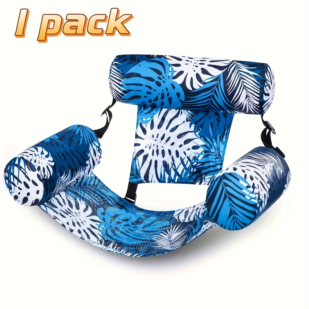 Inflatable Pool Float Chair Leaf Design Lounger for Adults – Portable Floating Seat for Pool Beach Lake Summer Party, 1 or 2 Pack