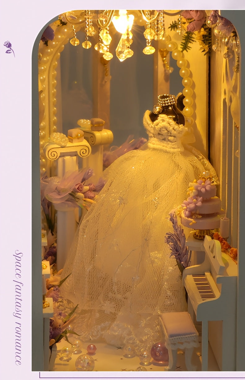 Wedding Dress Shop Miniature Dollhouse DIY Kit – Build Your Own Bridal Boutique with Furniture & Home Decor, Creative Craft Building Set for Teens Adults Ages 14+ Birthday Valentine Gift