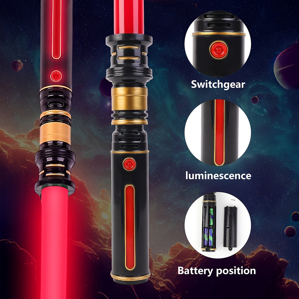 Light Up Sword for Kids 3-Pack with FX Sound, Expandable LED Glow Swords for Halloween Cosplay Dress Up Parties, Birthday Christmas Gift Boys Girls