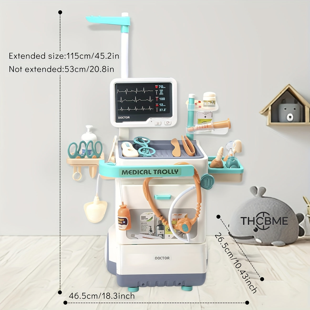 Kids Doctor Kit Pretend Play Medical Station Toy Set with Stethoscope 25-26pcs Boys Girls Ages 3+ Birthday Gift