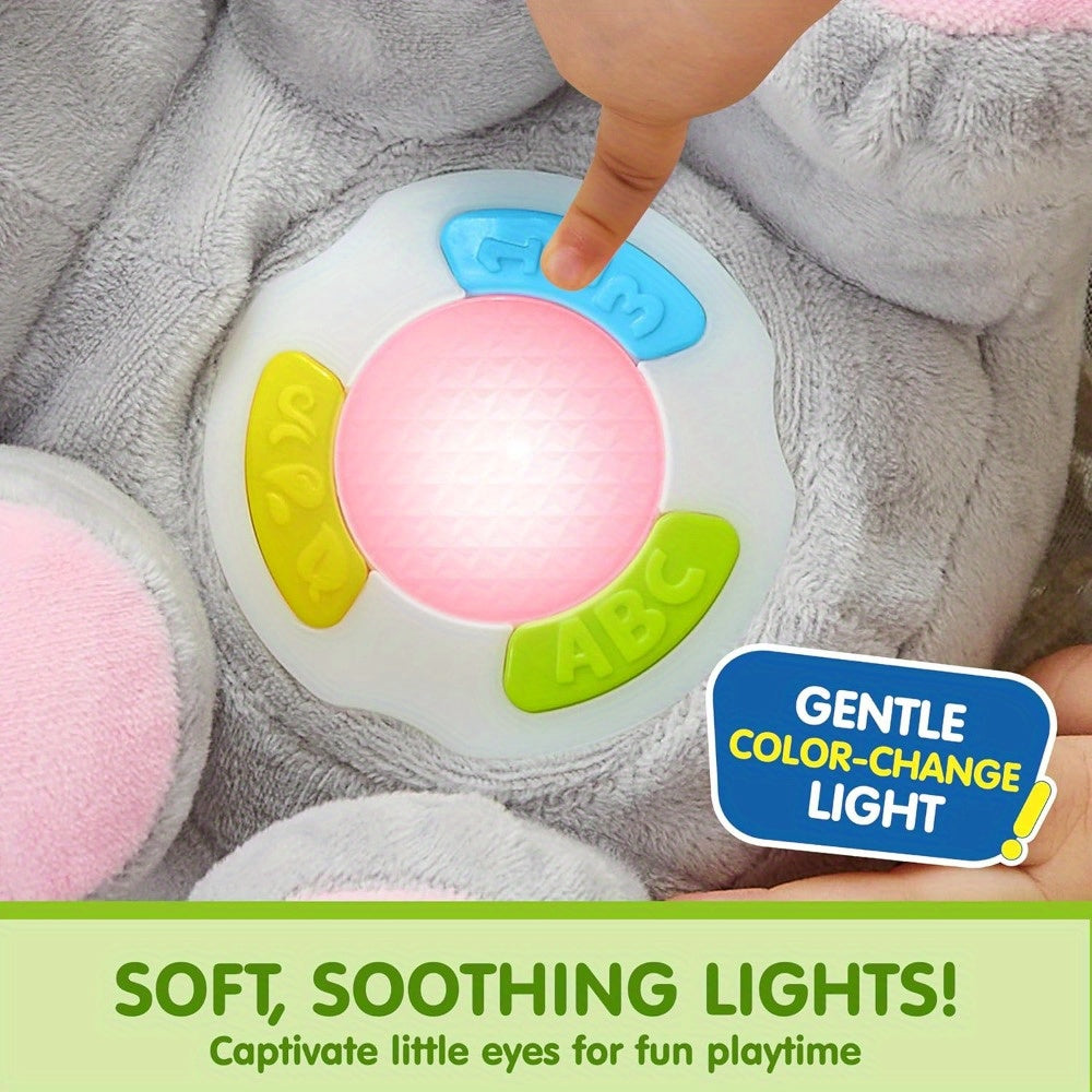 Musical Elephant Plush Baby Toy with Music & Light – Soft Stuffed Animal Sensory Toy for Infant Babies 6+ Months, Birthday Christmas Gift for Boys and Girls