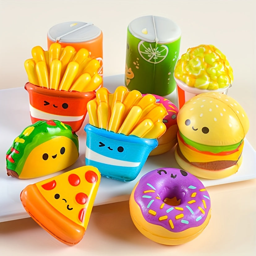 Squishies Bulk 20 Pack Slow Rise Fast Food Foam Toys 1.5-2.25 Inch – Individually Wrapped Kids Party Favors Goodie Bag Fillers Birthday Gift Sensory Fidget